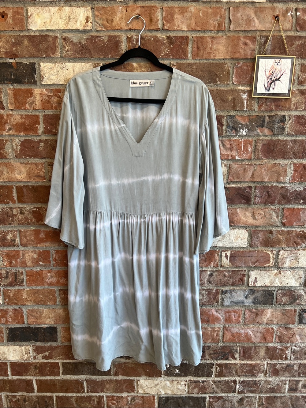 Blue Ginger Women's Light Gray/Blue Dress